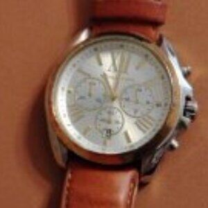 Michael Kors Brown Leather Band Ladies Watch